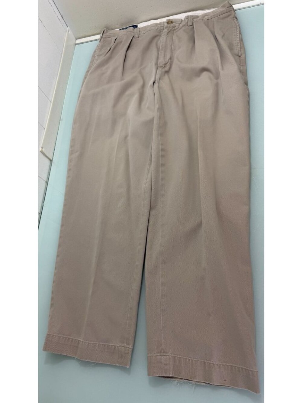 Vintage Polo Ralph Lauren Andrew Pants Mens 34X30 Pleated Chino Wide Leg Y2K